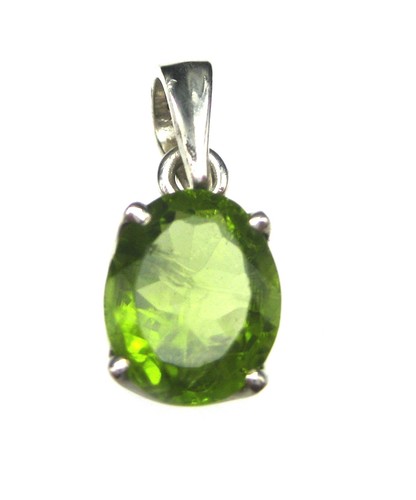 Ciondolo peridoto sfaccettato