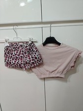 Completo Set Bambina Piazza Italia Top Shorts 3/4 Anni Fucsia