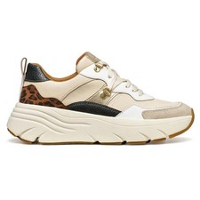 Geox Diamanta scarpe da donna sneakers con zeppa platform in pelle comode lacci