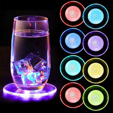 8 Pezzi Sottobicchieri LED