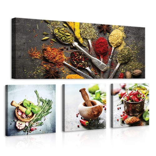 Quadri moderni cucina erbe - moderni,