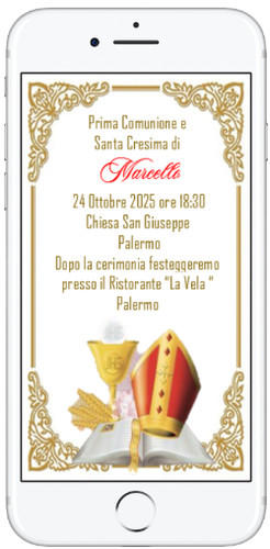 Invito digitale comunione - invito,