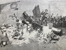 ARTE-ESPOSIZIONE DI TORINO-1880-ILLUSTRAZIONE DEL PITTORE PAOLO VETRI-DECORATIVA