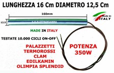 CANDELETTA STUFA PELLET D12,5 X L160MM HT 350W EDILKAMIN ROYAL THERMOROSSI MCZ