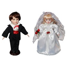 Bambola di porcellana da sposa