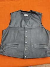 Gilet Motociclista Vera Pelle Biker Moto Real Leather Top XL