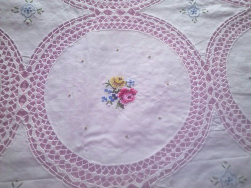 Copriletto cotone con inserti
