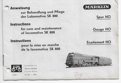 Istruzioni 800 märklin - istruzioni,