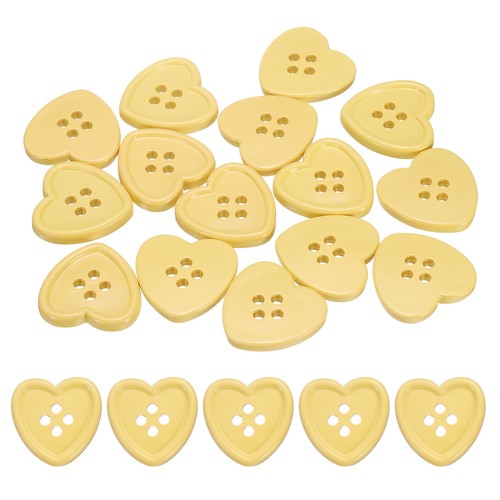 40pcs cuori resina bottoni - 40pcs,