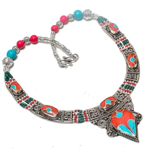 Collana turchese corallo rosso
