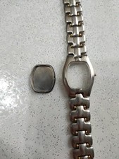 Bracciale e Cassa  Orologio Lady di Forma, Acciaio Inox Satinato Pieno e Oro