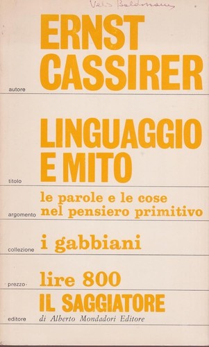 Linguaggio mito cassirer - mito,