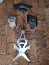 porta targa inox 996+ para marmitta carbonio