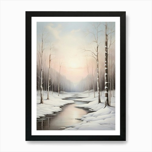 Paesaggio invernale stampa - paesaggio,