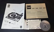 Vintage Dual 1214 Manual Warranty Card And Paperwork December 1971