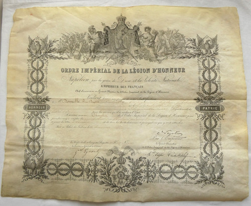 Francia 1860 diploma legion - diploma,