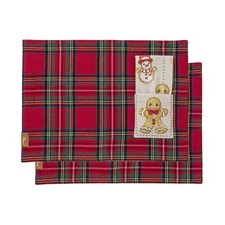Thun Set 2 tovagliette con tasca e tovagliolo Thunland Gingerbread AC075
