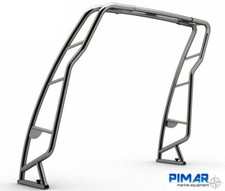 ROLL BAR DOPPIO TUBO ABBATTIBILE IN ACCIAIO INOX 316 LUCIDATO Ø 40 MM PER BARCA 