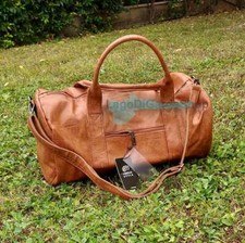 Borsone in pelle con tracolla