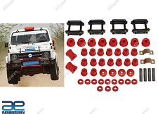 Completo Poliuretano Sospensione Balestra Boccola Kit Rossi Per Suzuki Samurai