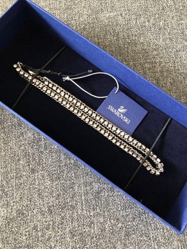 Swarovski silver black - swarovski, 2strand