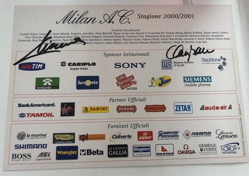 Football milan autografi - -, ac.