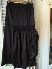 DONDUP gonna lunga a vita alta nera con ruches taglia 40