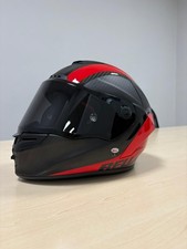 Casco integrale nero e rosso