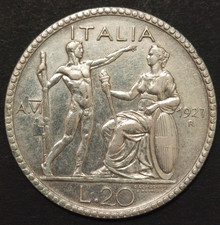 20 LIRE LITTORE 1927 VI BB SPL