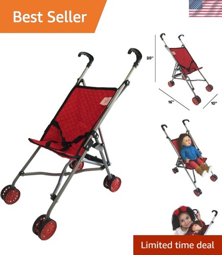 Passeggino per bambole rosso - per,