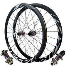Set ruote bici da strada 700C 24H blocco centrale freno a disco trazione dritta mozzo HG MS XDR