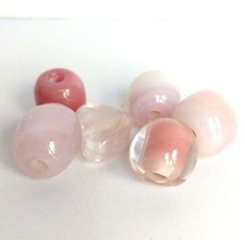 Set 6 perle di vetro