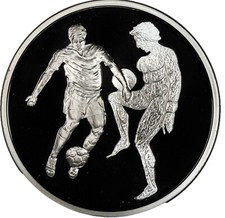 GRECIA 10 EURO 2003 "Giochi Olimpici Atene -Calcio" Proof 1 oz