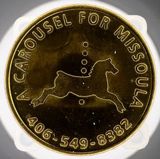 Giostra per stampanti aeree Missoula Montana gettone da corsa 24 mm