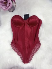 Body corsetto pizzo rosso Zara