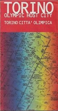 TORINO CARTA MAPPA CITTA OLIMPICA OLIMPIADI INVERNALI 2006