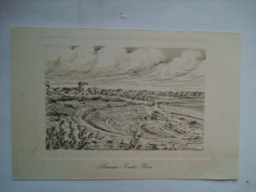 Cartolina disegnata siracusa - cartolina,