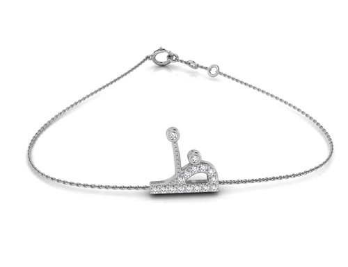 Bracciale oro bianco - bianco, kt