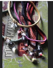 Collarino da DONNA In Velluto con pendente Vintage In Vetro