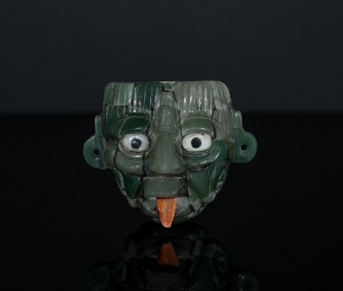 Ciondolo maschera mosaico - mosaico, maya