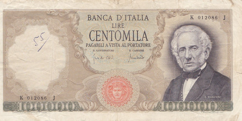 100 000 lire manzoni - 100.000,