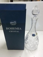 SET DI 18 BICCHIERI E BOTTIGLIA IN CRISTALLO DI BHOEMIA SERIE NICOLE VINTAGE 