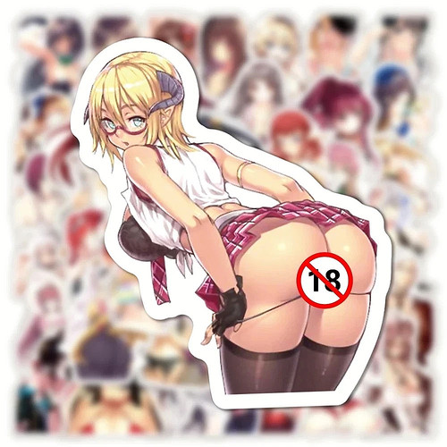 Adesivi hentai ragazze anime