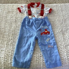 Vintage  80’s Overalls Race