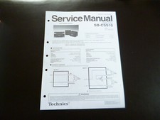 Manuale di servizio originale Technics SB-CSS10