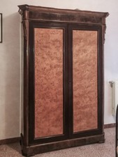 Armadio doppia anta in legno di noce e pioppo '800 - 130x206x44