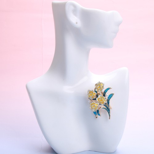 Spilla bouquet floreale perle