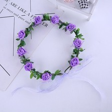 Copricapo colorato fiore boho con vestibilità regolabile e disegno rosa seta