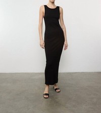 Abito Enza Costa bordo lattuga scollo a barca nero