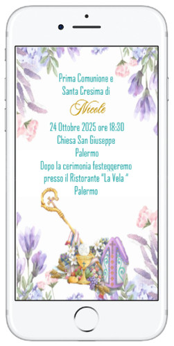 Invito digitale cresima - invito,